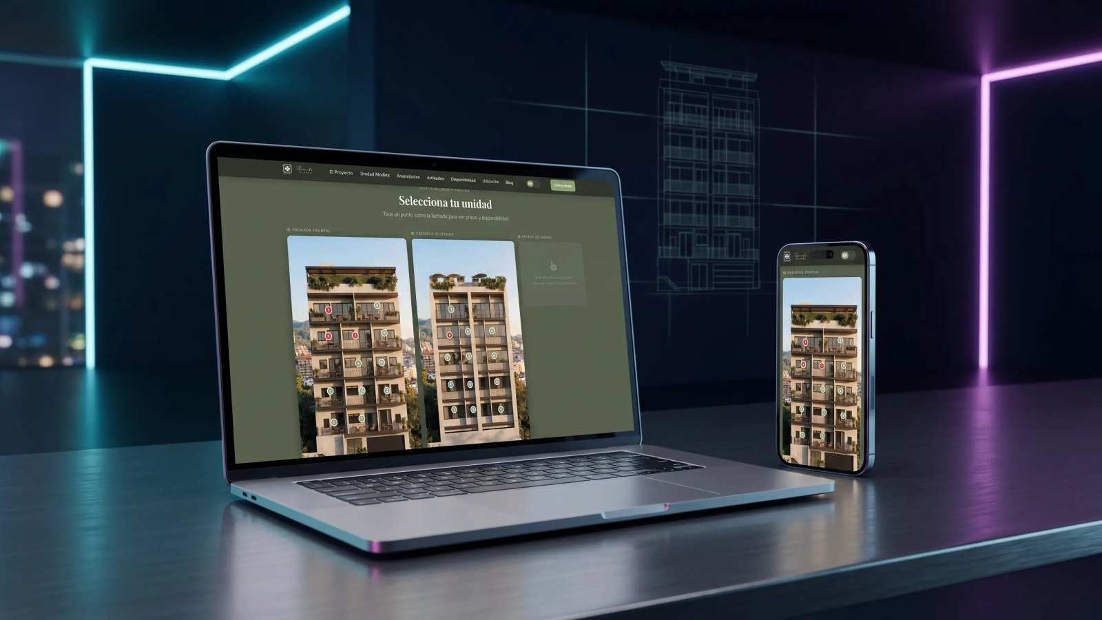 Hacienda Aldama — Availability and quote system for a vertical development