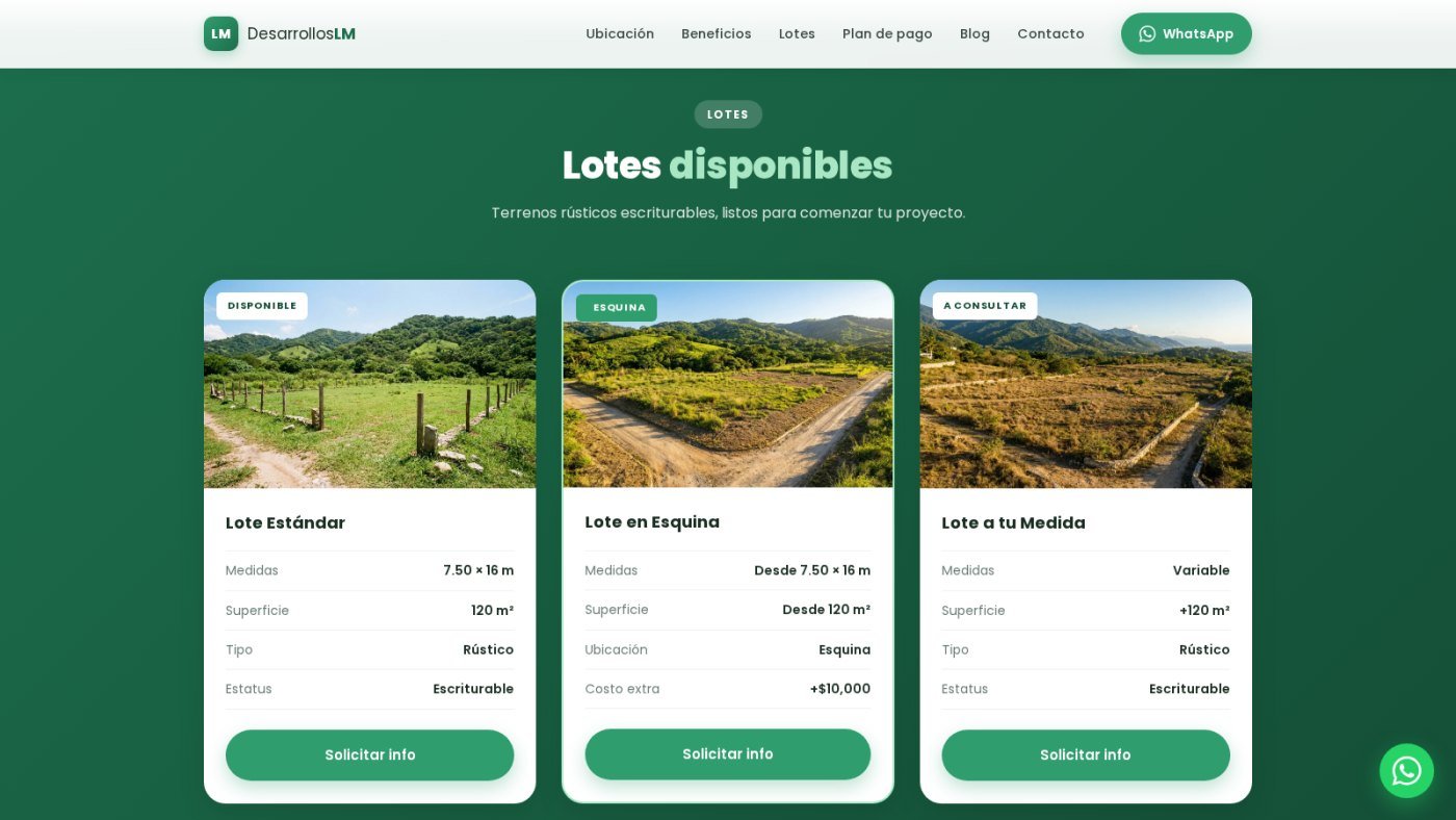 Ubicación del desarrollo, con acceso directo a la carretera federal 544.