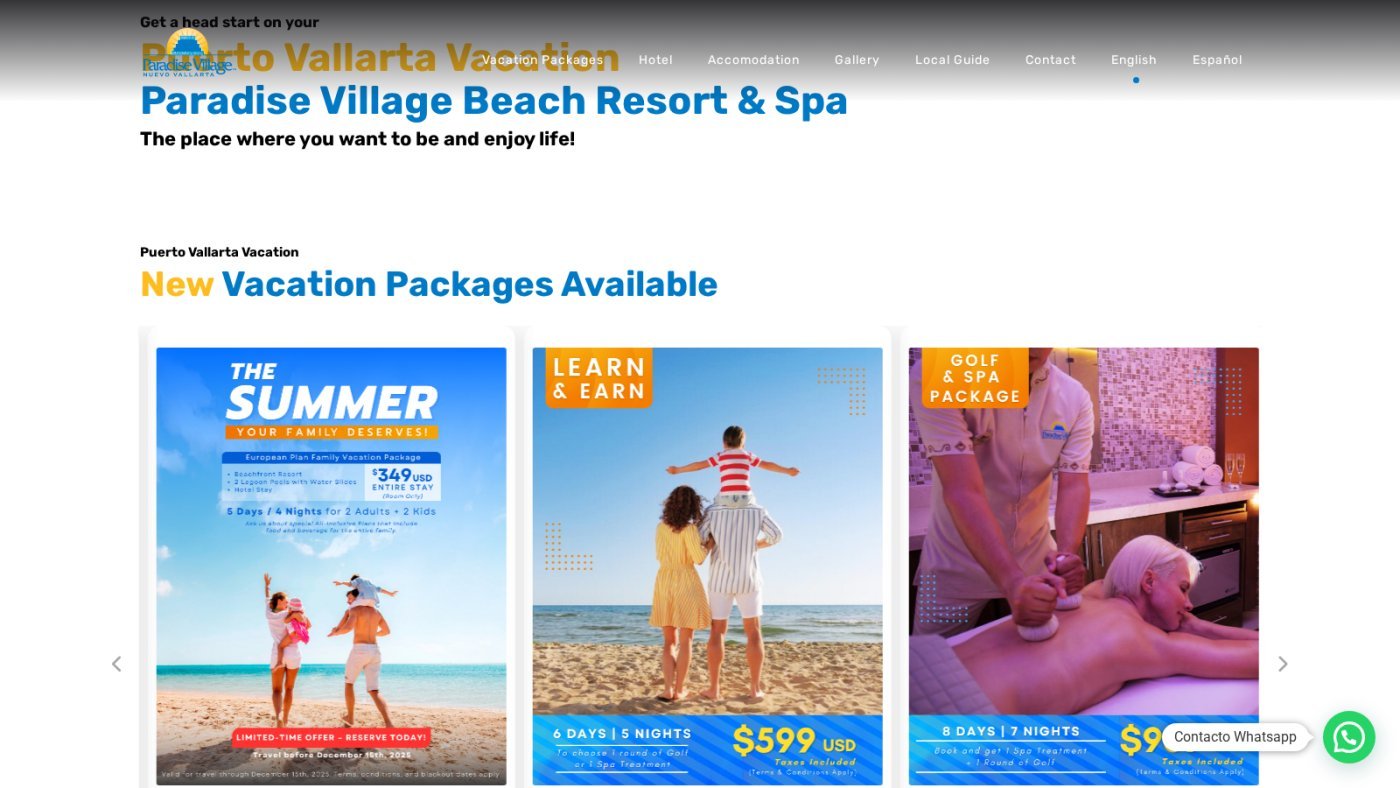 The brand's public site: the commercial offer that feeds the sales team.